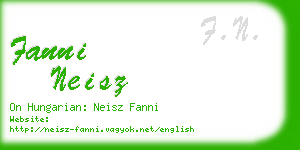 fanni neisz business card